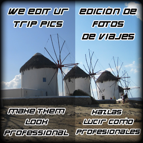 We edit your trip pics/ Nosotros editamos tus foots